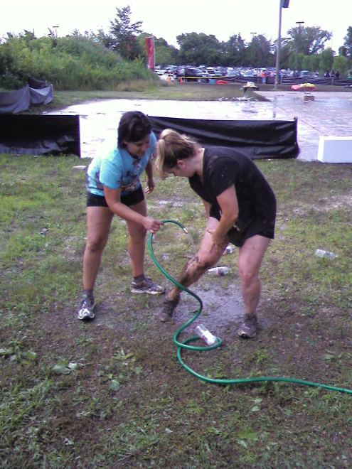 Rinsing off enough to get in the car