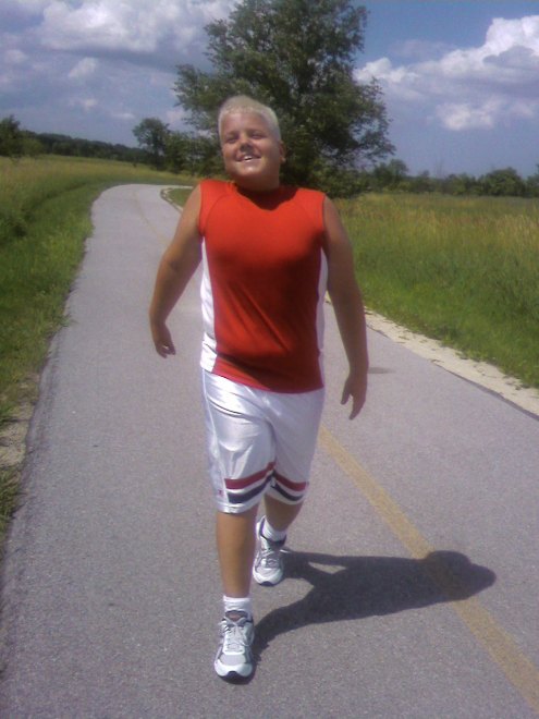 0720091445 One and one quarter miles down. Sucking it in! Looking good!