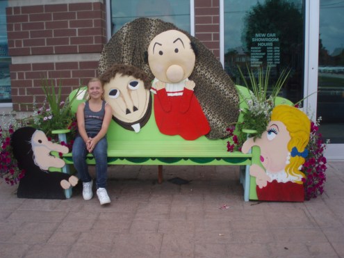 Bench WITH extra-added hideous crone.